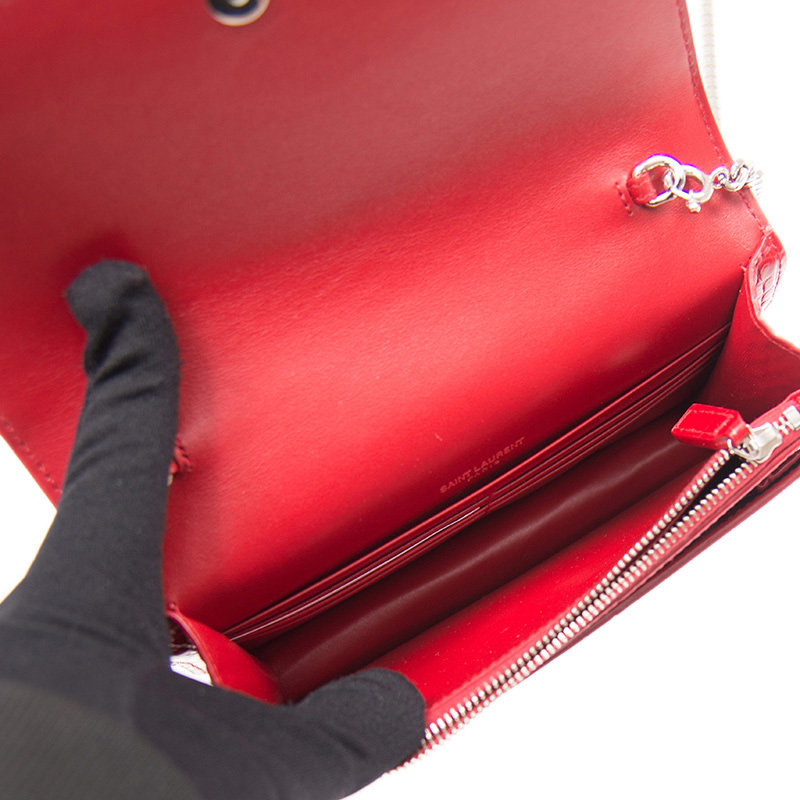 圣罗兰女士黑色小牛皮手提包 YISHEHUI海外女士包袋