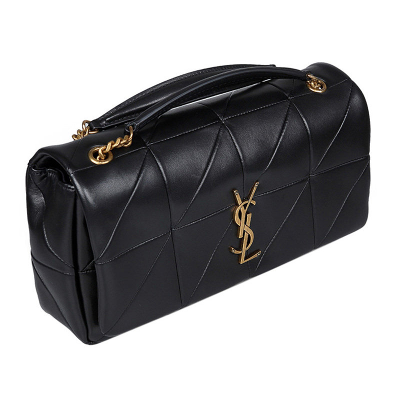 圣罗兰女士黑色羊皮单肩手提挎包 YISHEHUI海外女士包袋