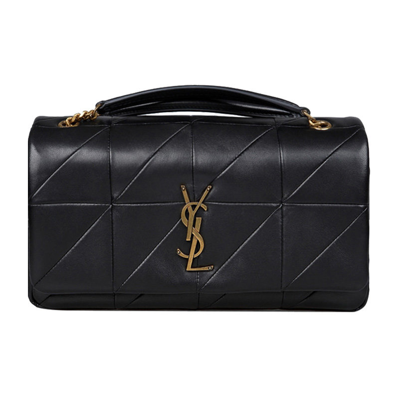 圣罗兰女士黑色羊皮单肩手提挎包 YISHEHUI海外女士包袋