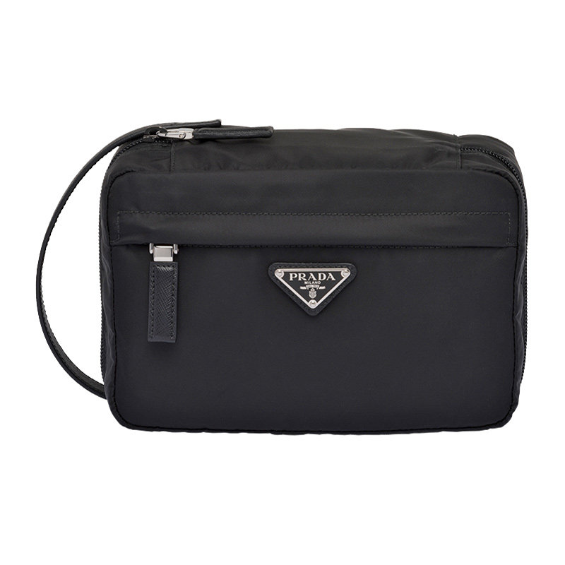 prada男士三角徽标手拿包 YISHEHUI海外男士包袋