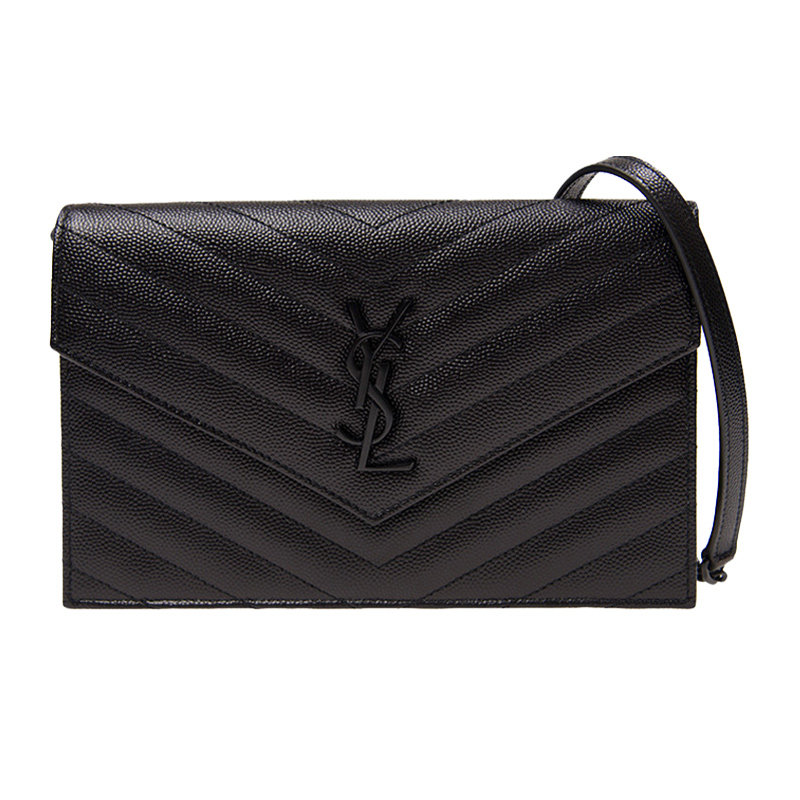 圣罗兰女士黑色牛皮单肩包 YISHEHUI海外女士包袋