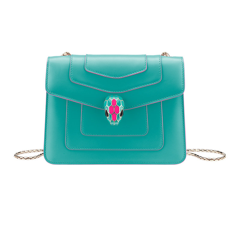 bvlgari 2020浅绿色链条斜挎包 YISHEHUI海外女士包袋