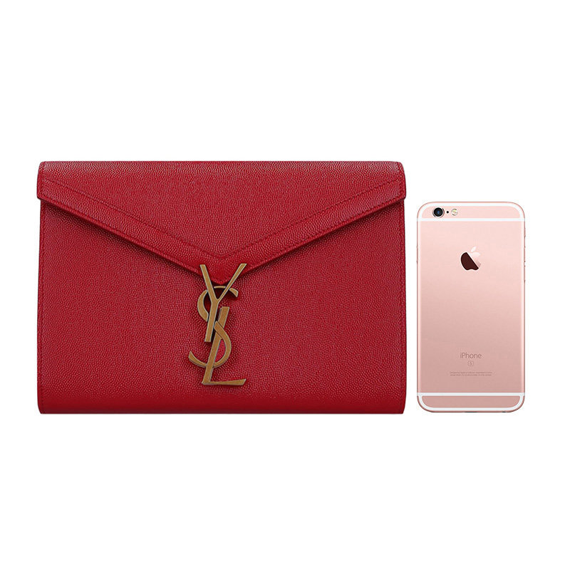 圣罗兰红色女士经典斜挎包 YISHEHUI海外女士包袋