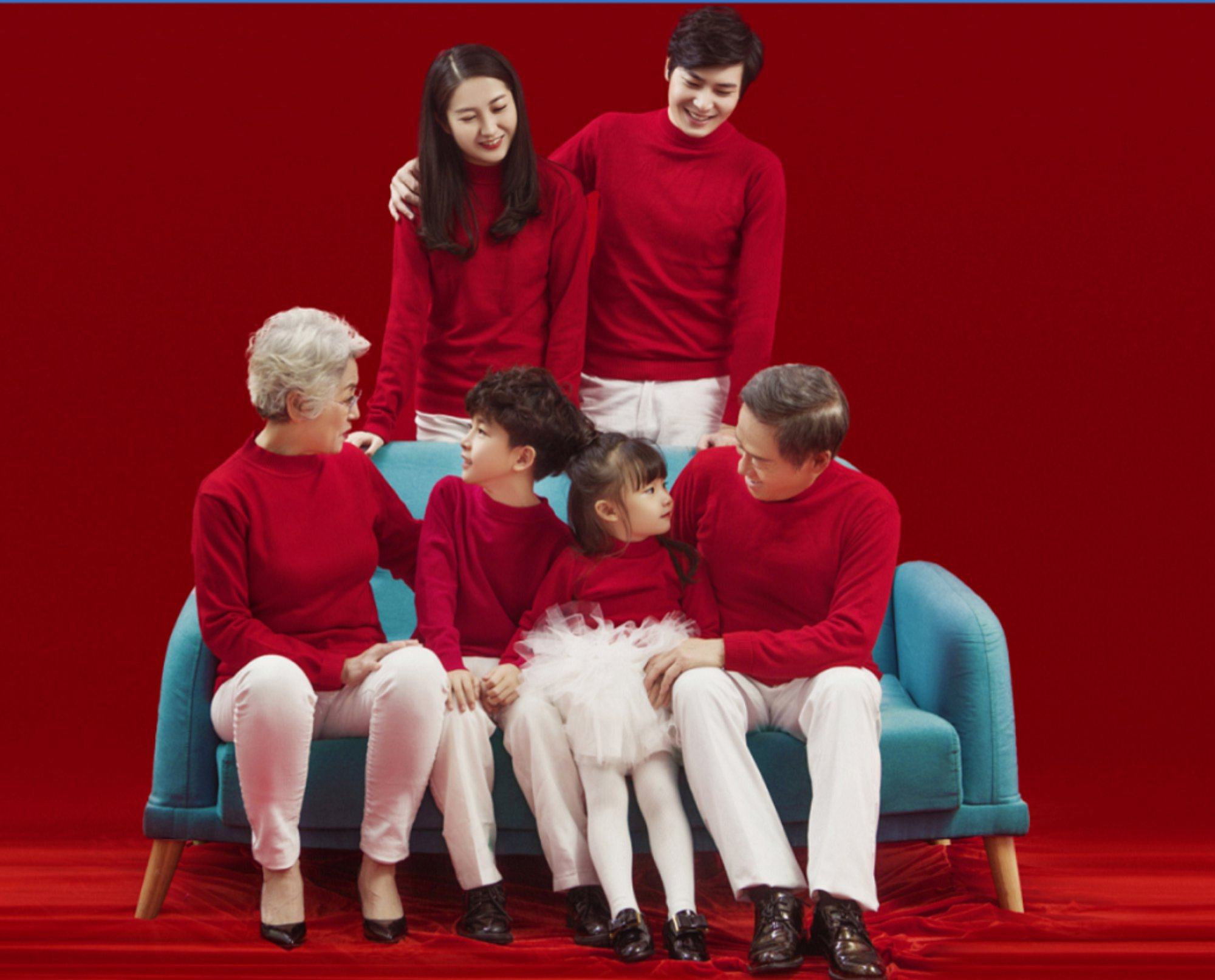 全家福摄影服装一家六口亲子装影楼 雀可爱民族服装/舞台装