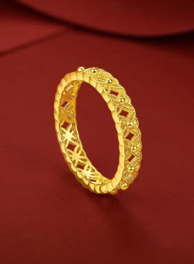 周家同款有钱花蕾丝戒指