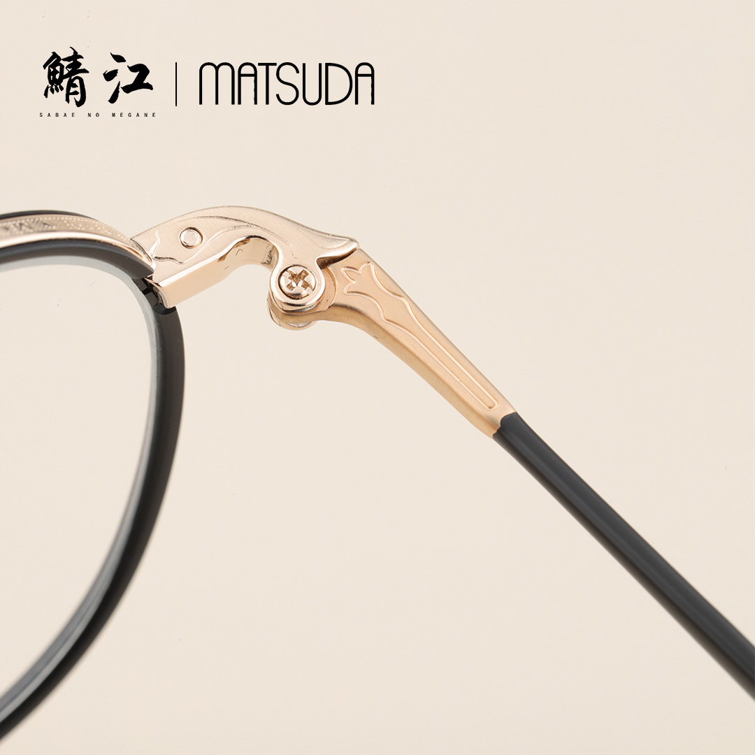 松田眼镜飞行员日本手工金属超轻雕花复古男女镜架 MATSUDA M3077-图2