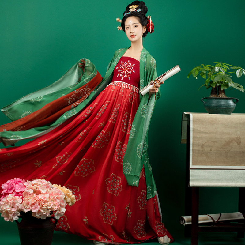 乾后汉服正品原创裙大袖衫唐风套装 乾后汉服