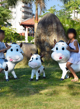 卡通奶牛农场园林景观创意摆件