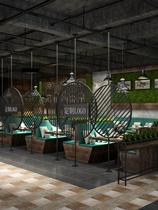 Iron Art Screen Partition Wall Modern Minima Dining Room Living-room Decoration Xuanguan Activities Partition Hotel Office Partition