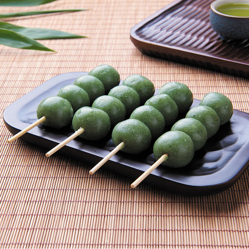 日式翠玉丸子串传统美食茶点软糯Q弹艾草味糯米团子小吃 - 图2