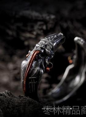 正品银主师原创02手3力作纯新版轻版黑白无常镯挖2掘民族之魂