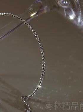 正品JUNJUN自制超级爆银925银手镯进工艺每一颗珠都有45个闪口切