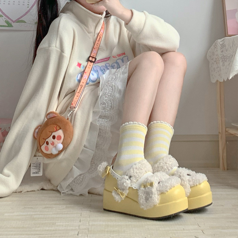 【现货】兔团子厚底芝士芒芒物语松糕底doll感可爱百搭秋单鞋,淘宝优惠券,粉丝福利购,淘宝优惠卷