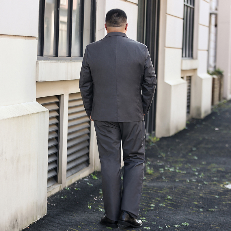 加肥加大码男西装外套商务胖子套装新郎结婚礼服面试职业宽松正装