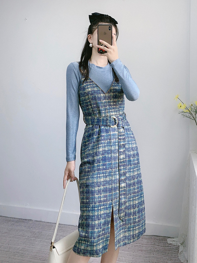 慕衣思2020秋季新款洋气减龄背带裙 慕衣思连衣裙