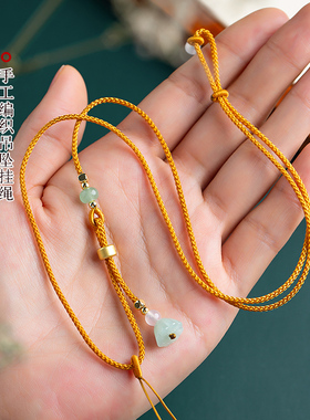 简约蜜蜡绿松黄金和田翡翠