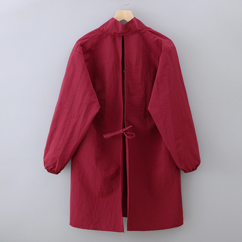 新款高领时尚带袖罩衣男女家用透气防泼水长袖围裙做饭厨房工作服,淘宝优惠券,粉丝福利购,淘宝优惠卷