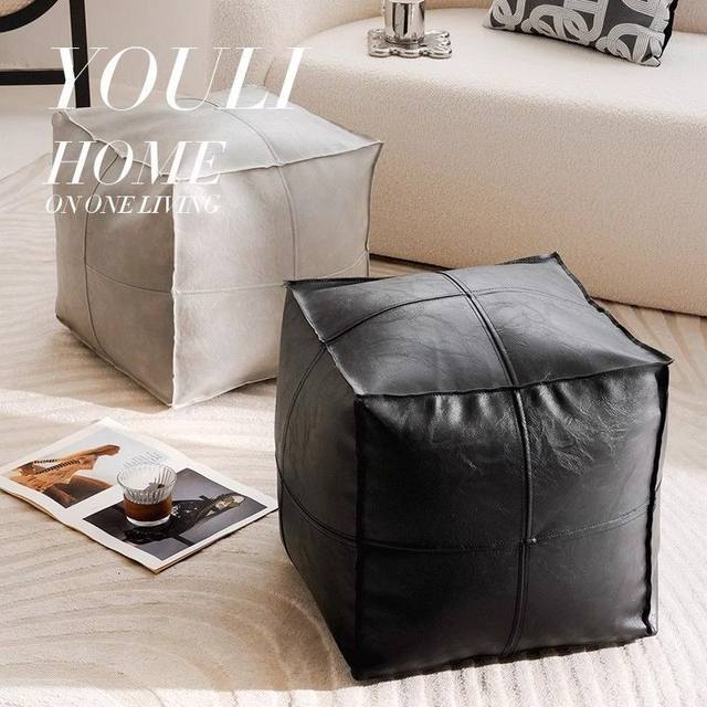 Storage puddles, fashionable and simple sofa, leather puddles, lazy sofa, futon cushion, lazy tatami mat, small stool