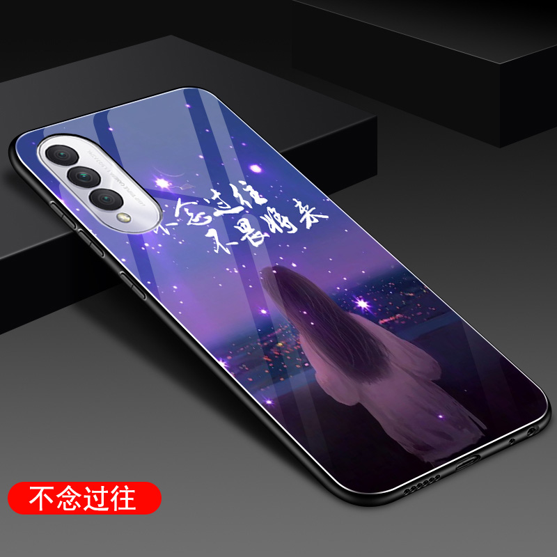 华为荣耀x20se手机壳honorx20es创意玻璃保护套5G版CHL-AN00潮牌情侣全包防摔超薄硅胶软边硬壳新品网红镜面 - 图2