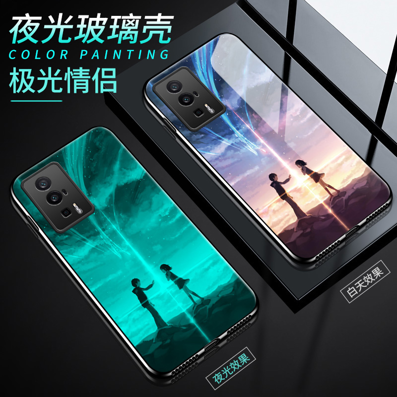 红米K60手机壳RedmiK60pro夜光玻璃K60E保护套5G全包防摔小米 k6O硅胶软边硬壳22122RK93C男女23013RK75C镜面 - 图2