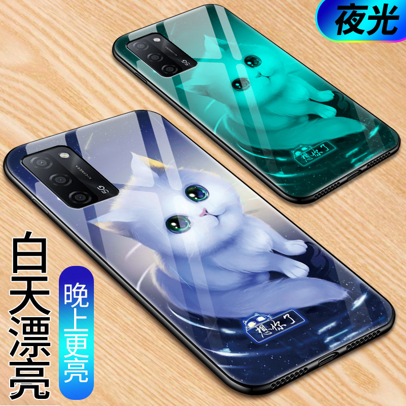 oppoA55手机壳A55全包防摔5G玻璃保护套OPPO磨砂硅胶软边0pp0硬壳opp0ppoA夜光壳oopoa新品poopa男女款opooa - 图1