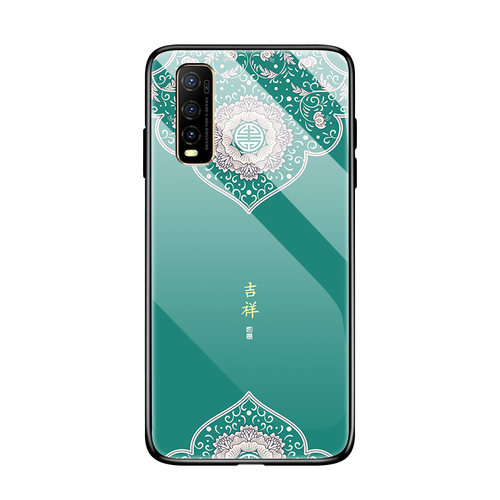 vivoy70s手机壳V2002A玻璃保护套vivo丫70s全包边防摔v1v0y70S男女款硅胶软边硬壳insy7os中国风网红新年情侣 - 图3