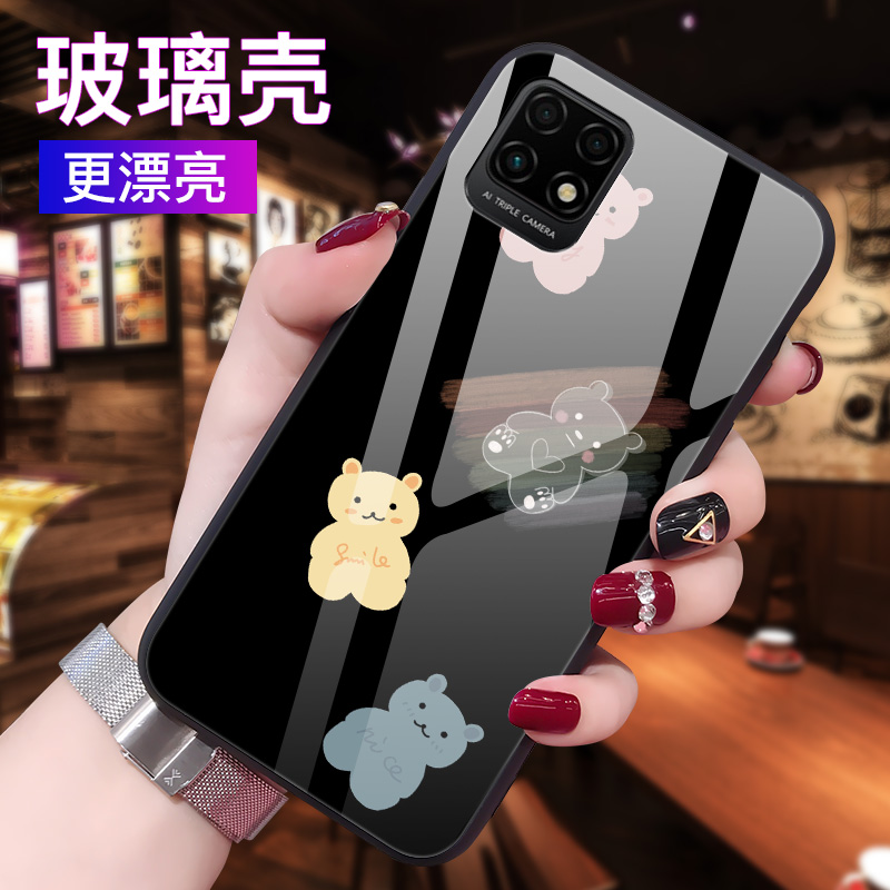华为麦芒10se手机壳麦芒10玻璃5G全包防摔TYH611M硅胶软边硬壳TYH612M男女OK涂鸦麦忙1Oes卡通可爱卖芒十情侣