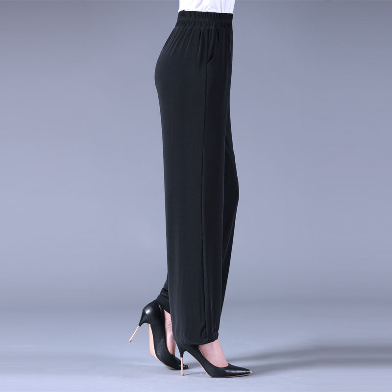 2020夏季新品中老年女装休闲长裤子 欧泡沫中老年女装