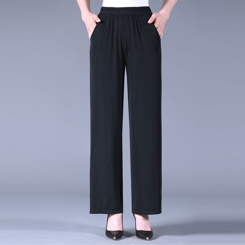 2020夏季新品中老年女装休闲长裤子 欧泡沫中老年女装