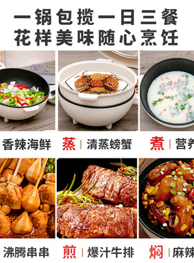 电炒锅不粘锅电热锅多功能炒菜锅电火锅110V欧美规4升电炒锅