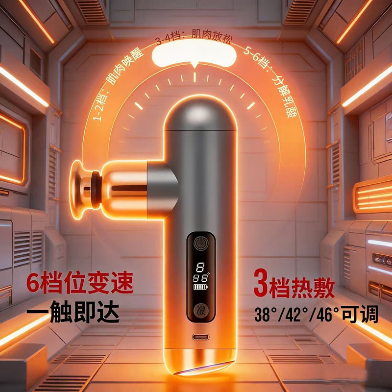 FEEBO筋膜枪铝合金热敷便携按摩器电动肌肉放松按摩枪迷你健身枪,淘宝优惠券,粉丝福利购,淘宝优惠卷