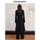 MAXRIENY retro waist-hugging double-sided wool coat long coat for women