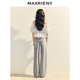 MAXRIENY ເສື້ອ chiffon ບ່າຫນຶ່ງທີ່ມີການອອກແບບເປັນ pleated