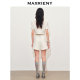 MAXRIENY ໂສ້ງຂາສັ້ນສີຟໍຣິບບອນທີ່ມີສີສັນຄົມຊັດ ແລະ ສີຄົມຊັດ