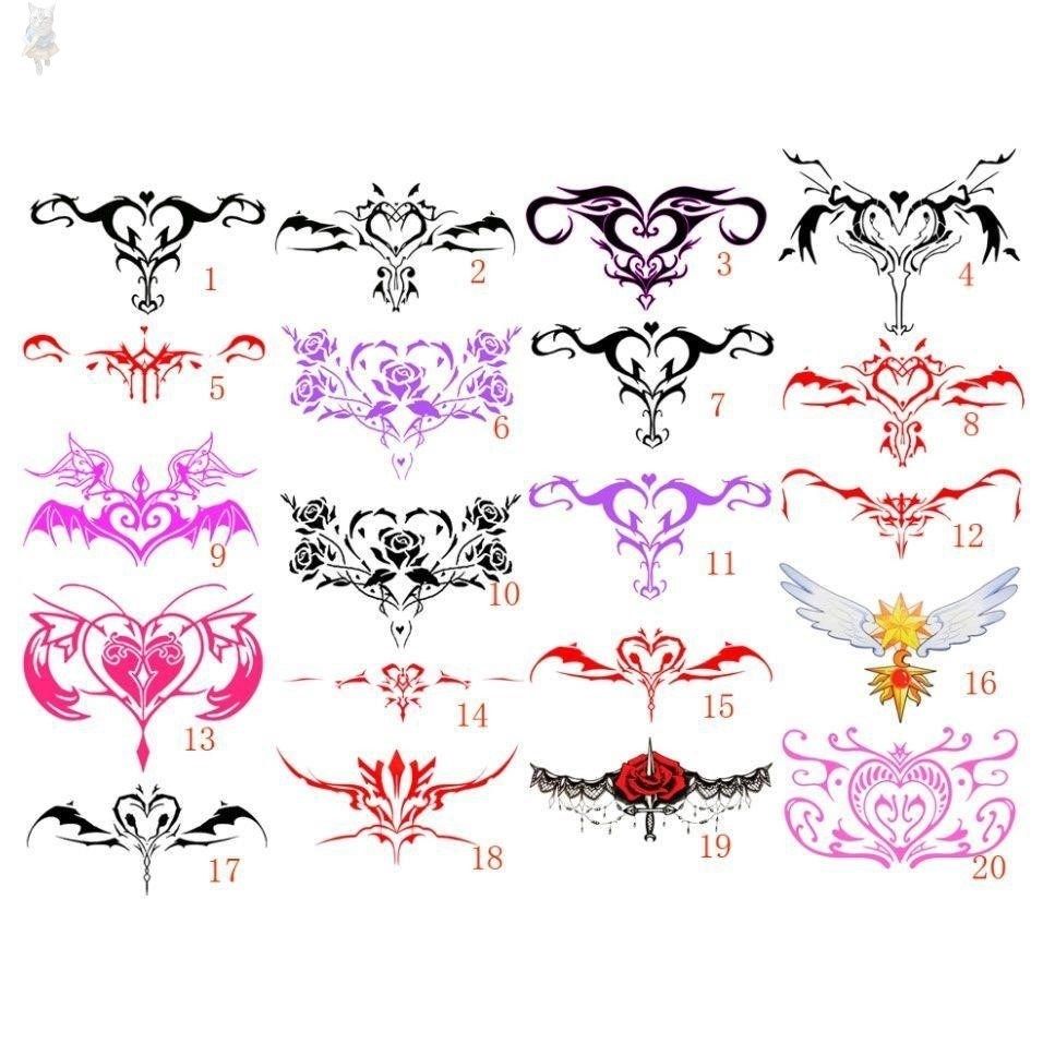 魅魔纹身贴性感纹身贴私处字母狗防水纹身贴女持久草本果汁纹身.