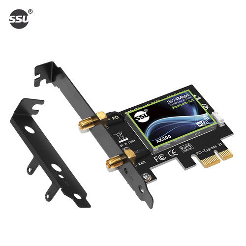 SSU WIFI6代BE200/AX200千兆无线网卡2.4G/5G双频台式机内置PCI-E无线网卡WIFI7蓝牙5.4无线接收器软AP发射 - 图3
