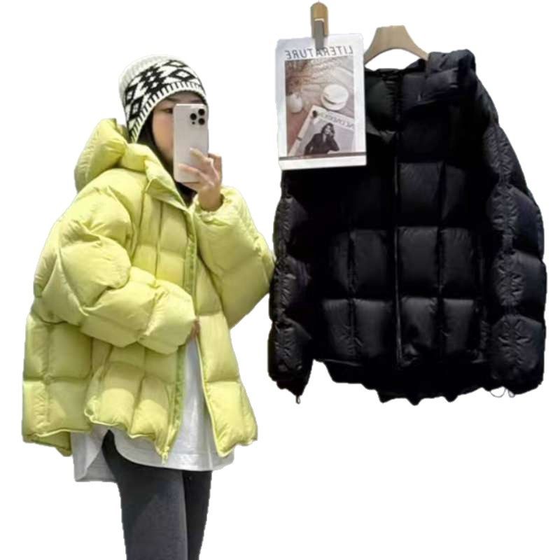 2025新款超软轻薄棉服女短款云朵泡芙连帽方块韩版宽松棉服女外套,淘宝优惠券,粉丝福利购,淘宝优惠卷