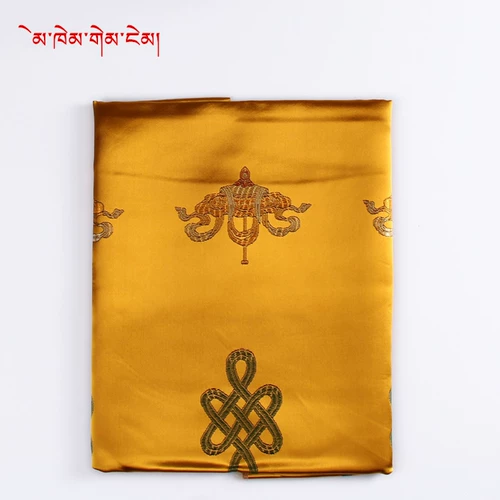 Тибетские ювелирные изделия для хада восемь благоприятных загущенных шелковых вышивших цветочных цветов шелковая бутика шелковая ткань 2 метра 5