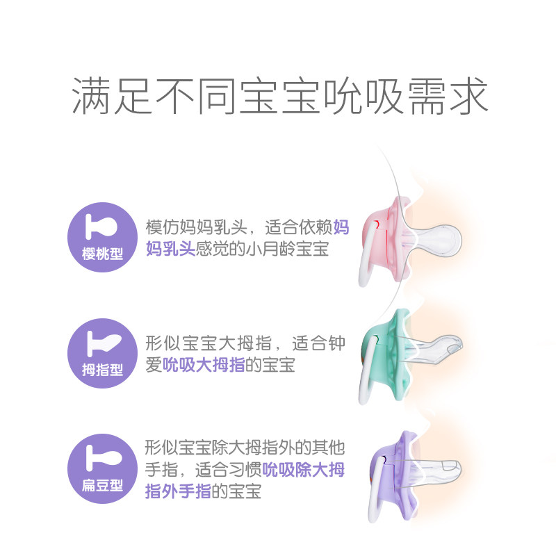 安抚乐儿宝宝贝心情新生儿奶嘴 bobo静思奶嘴/安抚奶嘴