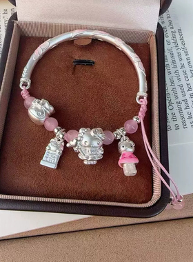 足银999半镯hellokitty猫美乐蒂