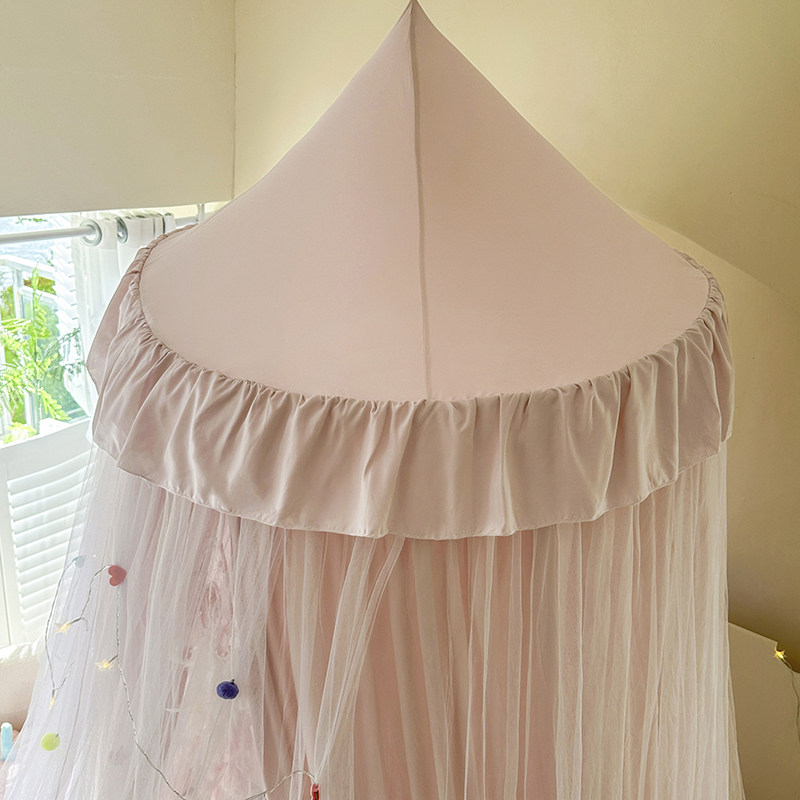 儿童蚊帐床幔公主风家用一体式双层遮光防尘挡风抗寒圆顶吊挂家用,淘宝优惠券,粉丝福利购,淘宝优惠卷