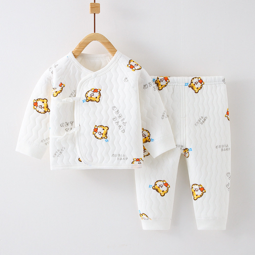 婴儿衣服分体两件套装秋冬季内衣 糖心糖宝连身衣/爬服/哈衣