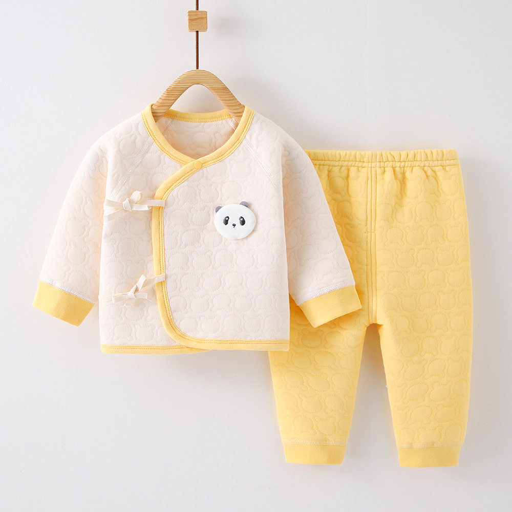 婴儿衣服分体两件套装秋冬季内衣 糖心糖宝连身衣/爬服/哈衣