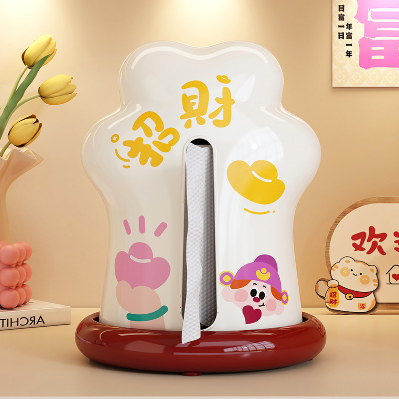 招财猫爪纸巾盒可爱高档轻奢抽纸盒车载家用茶几摆件餐巾纸收纳盒,淘宝优惠券,粉丝福利购,淘宝优惠卷