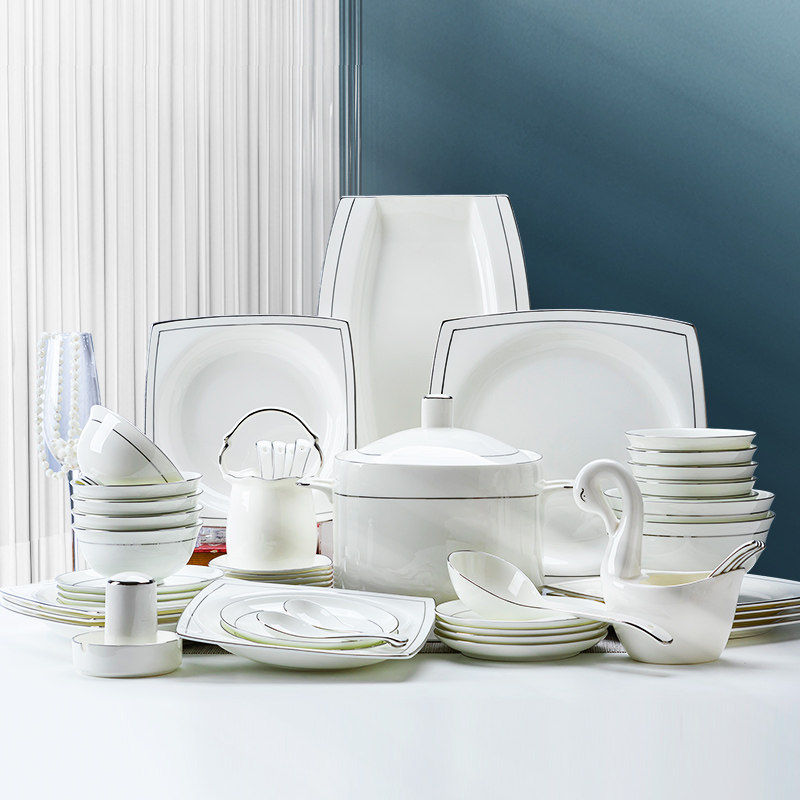 秋水伊人 高温餐具DIY自由搭配碗碟套装家用景德镇陶瓷餐具组合,淘宝优惠券,粉丝福利购,淘宝优惠卷