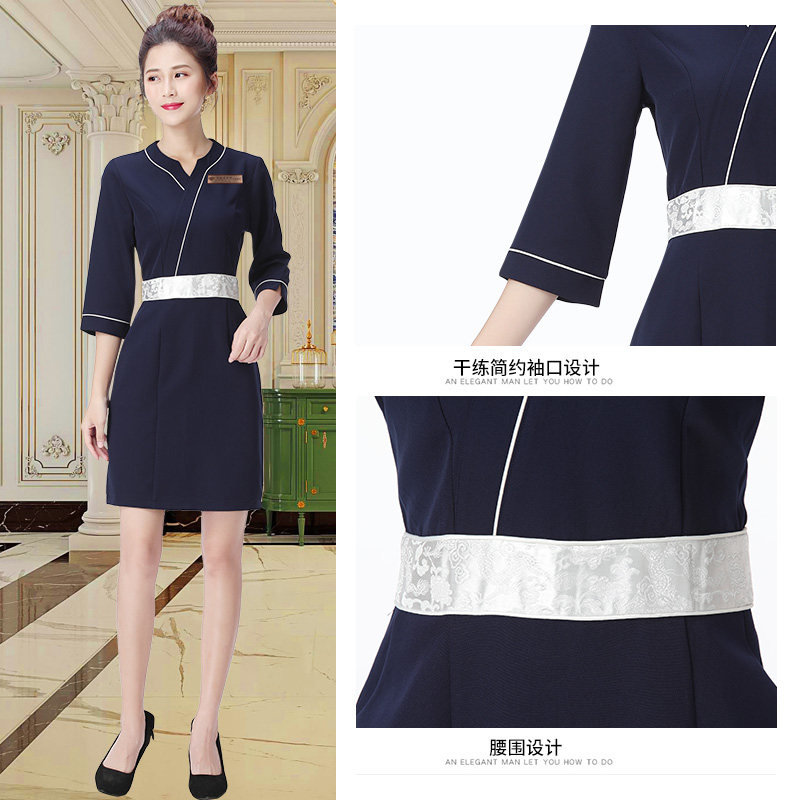 浅汝美容院工作服女气质高端养生馆会所美容院美容师服装套装夏 搜又搜