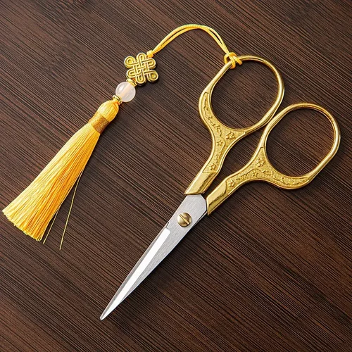 梅花茶叶剪复古茶艺剪刀不锈钢茶剪刀简约小泡泡袋茶道剪子茶配件 - 图2