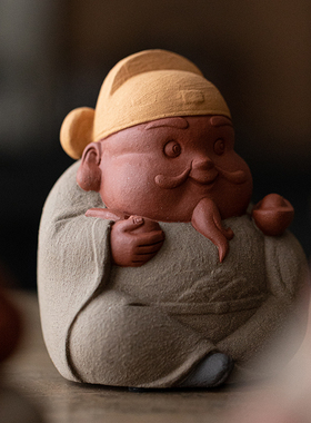 久造张明贵紫砂禅意茶室摆件