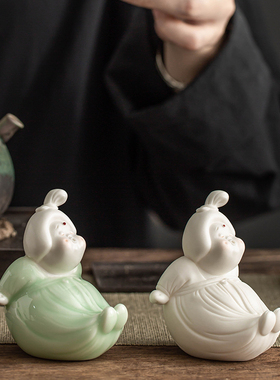 创意可爱唐仕女摆件茶搁笔架