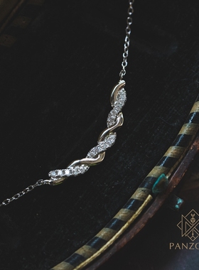 时尚风麻花微笑轻奢百搭锁骨链